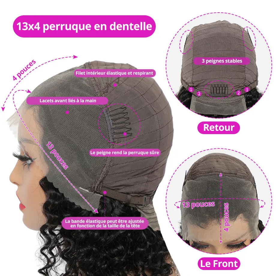 13x6 Chocolate Brown Kinky Curly Lace Front Wig HD Transparent Lace Frontal Wig Human Hair Pre plucked Colored Human Hair Wigs