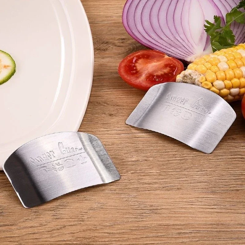 1pc Finger Protection Stainless Steel Kitchen Tool Hand Finger Protector Knife Cut Slice Safe Guard Knife Kitchen Gadgets