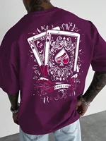 Summer Style Men's T-shirt Street Casual Fashion Comfortable Soft Breathable O-neck Short Sleeve 3D Playing Cards Print Pullover 3