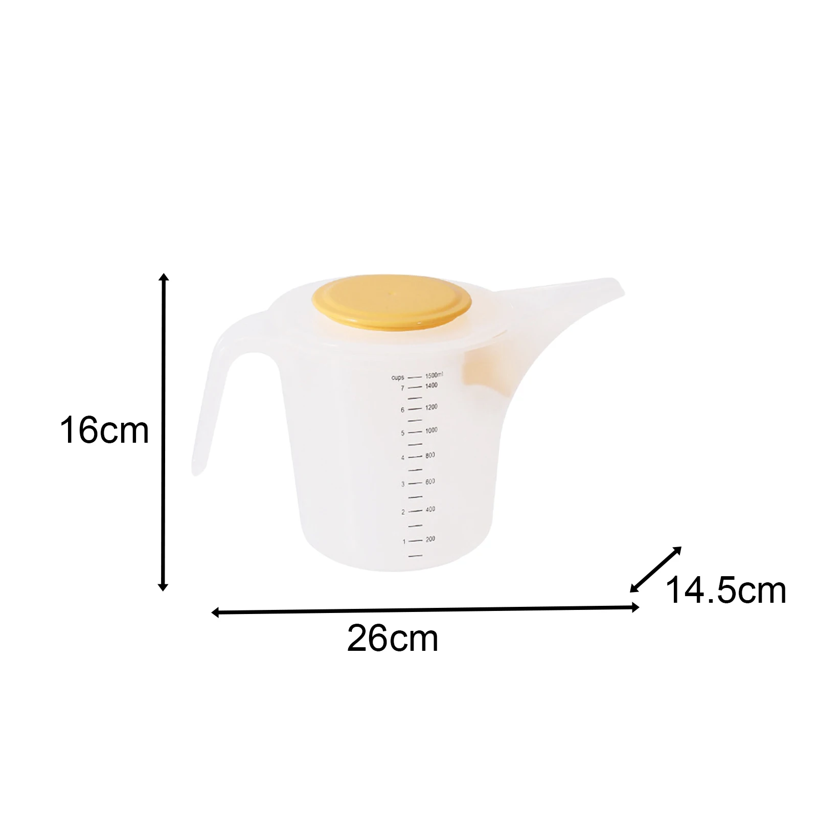 Kitchen Measuring Cup 1.5L Reusable Multifunctional with Scale Pouring Cup for Bakery Party Kitchen Tools Restaurant Cooking