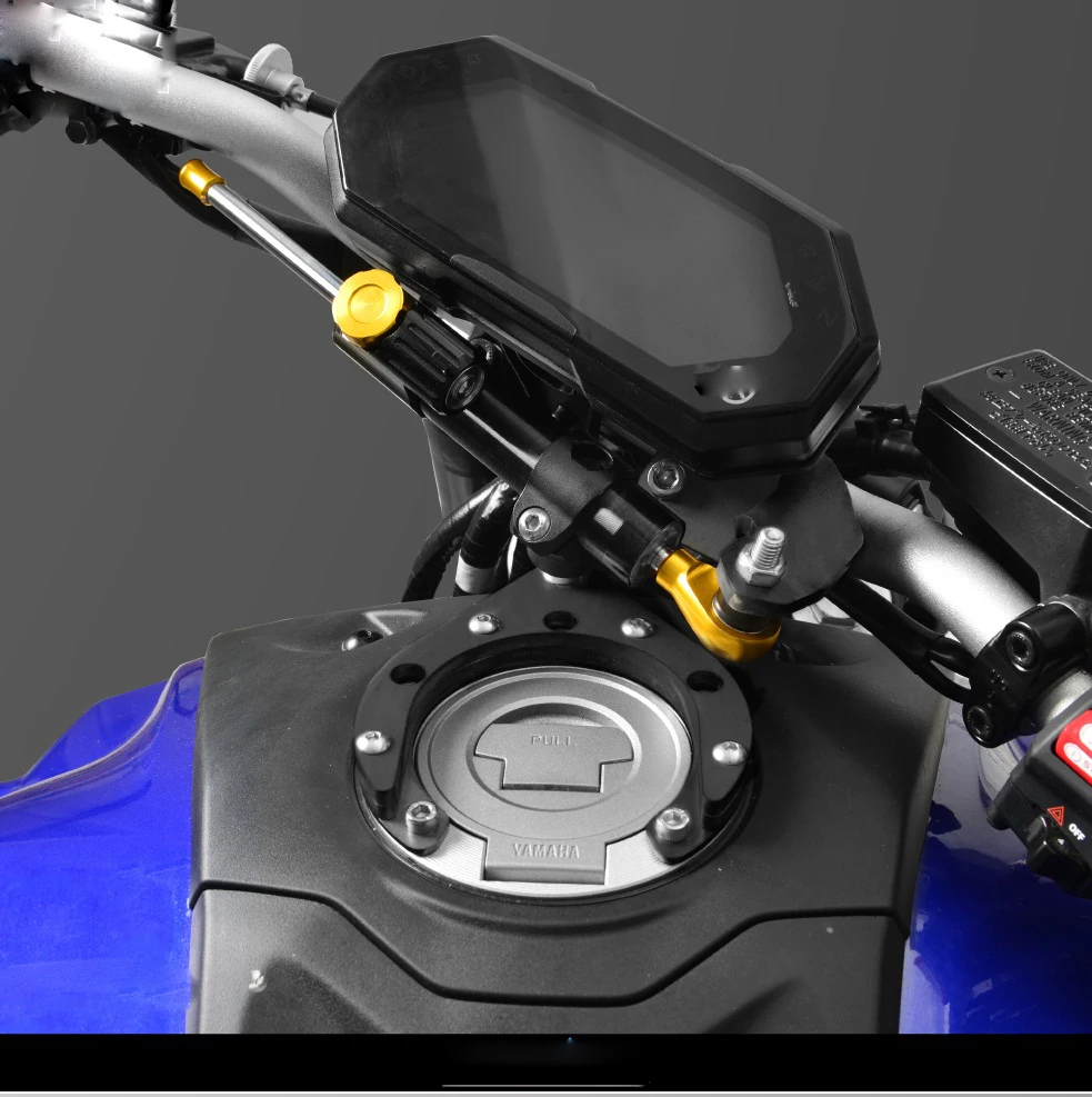 Universal Motorcycle Steering Damper Stabilizer - Aluminum CNC, Short Type For Yamaha MT07 MT09 MT10