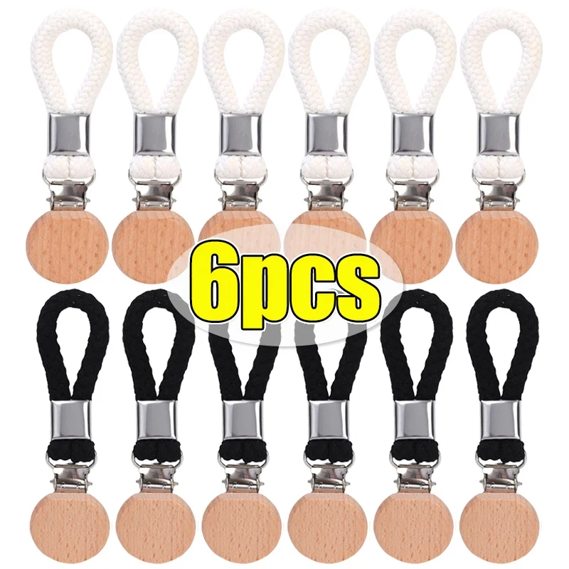 2/6pcs 면 로프 타월 클립, 욕실, 주방 및 가정용 스테인레스 스틸 걸이 클립 다기능 후크 루프