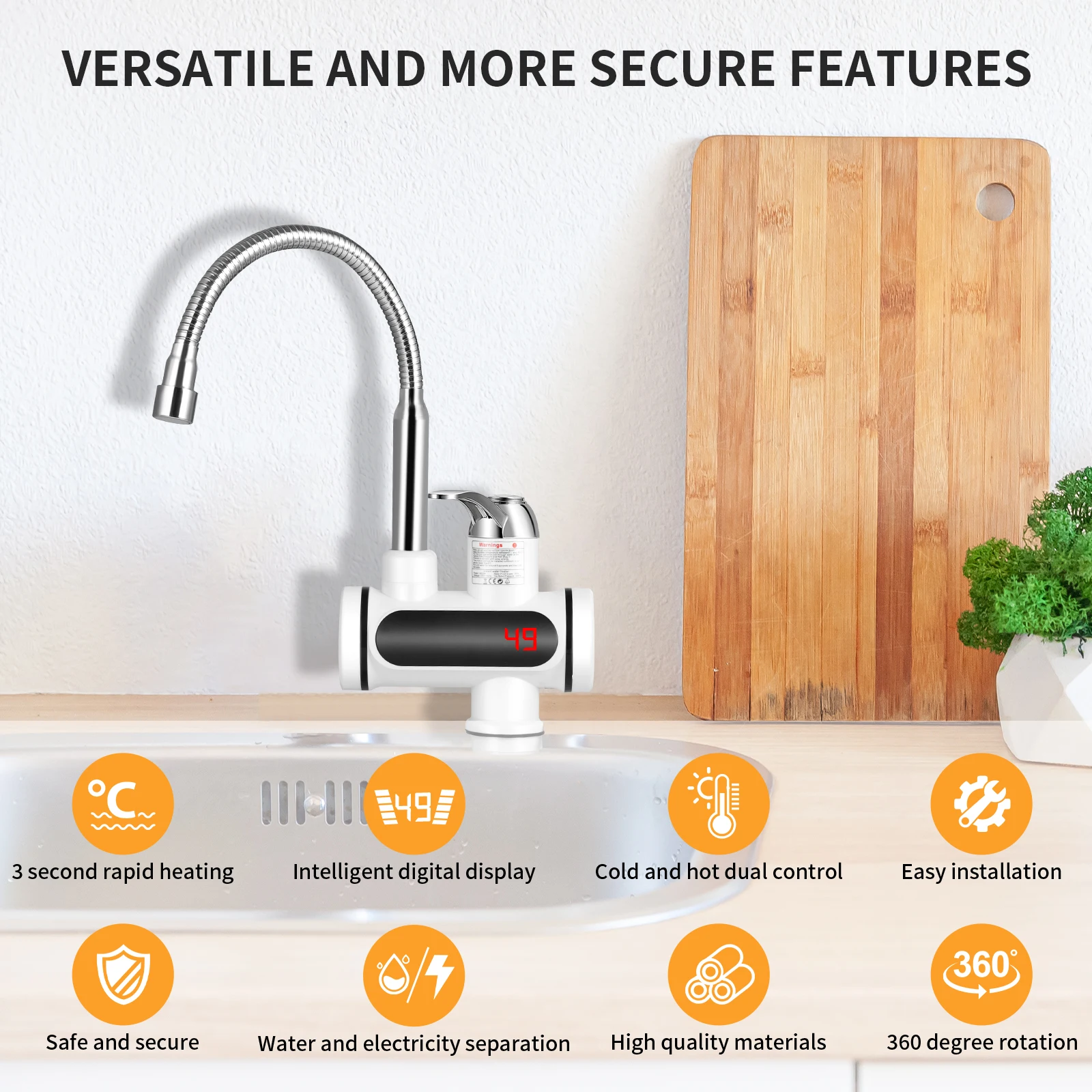 Faucet in use