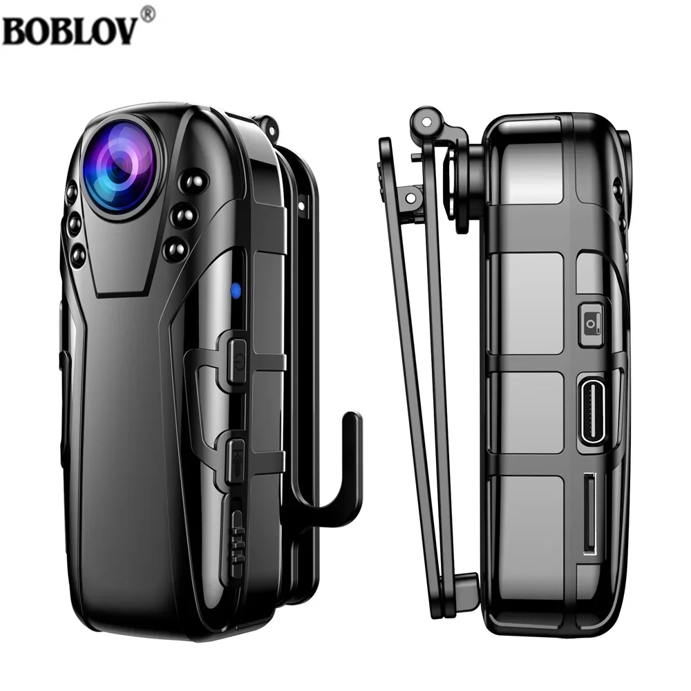 

Boblov L02 1080P Infrared night vision Full HD Lens Mini Camera Dash Cam Small Camcorder 125 degrees wide angle Bodycam Police