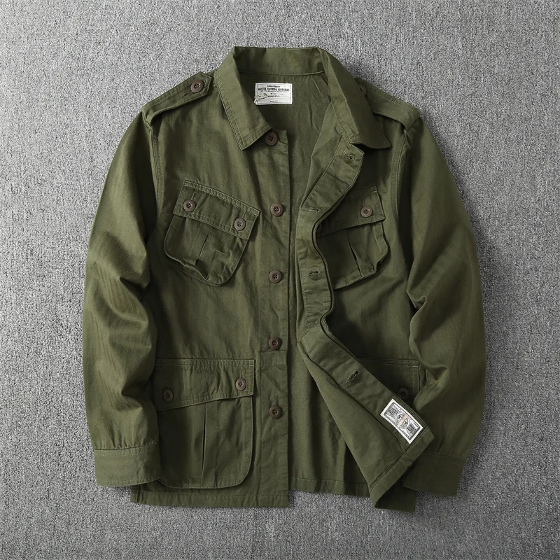 1603# Autumn New American Retro Tropical Jungle M65 Jacket