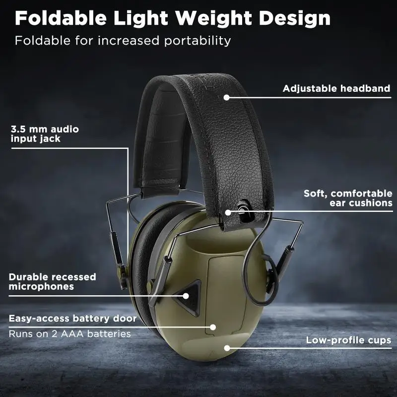 Earmuffs Active Headphones for Shooting Electronic Hearing protection Ear protect Noise Reduction active hunting headphone