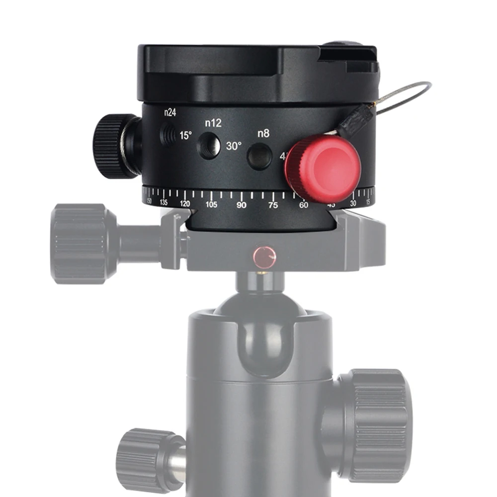 Andoer DH-60 Panoramic Ball Head Indexing Rotator HDR Tripod Head CNC Aluminum Alloy Max. Load 33Lbs for DSLR Camera