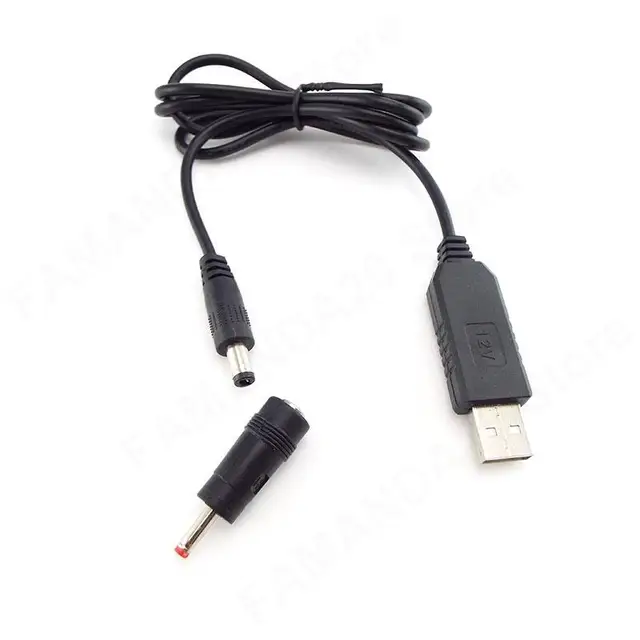 Alimentatore Usb 12v Convertitore Step-up USB A 12V - Da 5V A 12V DC, Connettore Maschio 2.1x5.5 Mm Convertitore USB A 12V