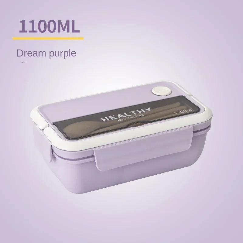 1100ML Microwave Lunch Box Chopsticks Dinnerware Food Storage Container Children Kid School Office Microwave Bento Box