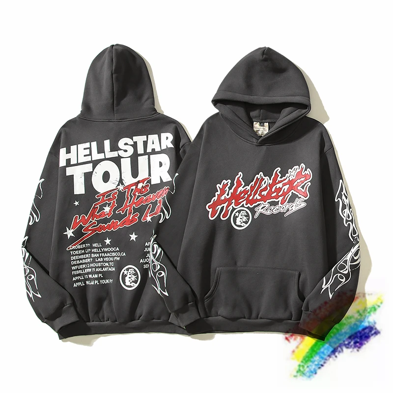 

Hellstar Studios Basic Logo Hoodie Men Women Black Hellstar Hoodie Wash Hoody Sweatshirts Star Logo Pullovers