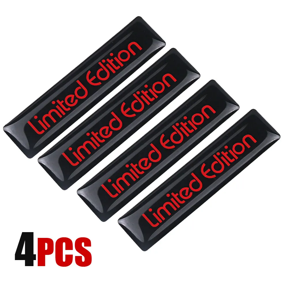 

4x 3D Car Stickers Emblem Limited Edition Styling Badge Decal Sticker Motorcycle Auto Door Bumper Trunk Body Side Decor Sticker