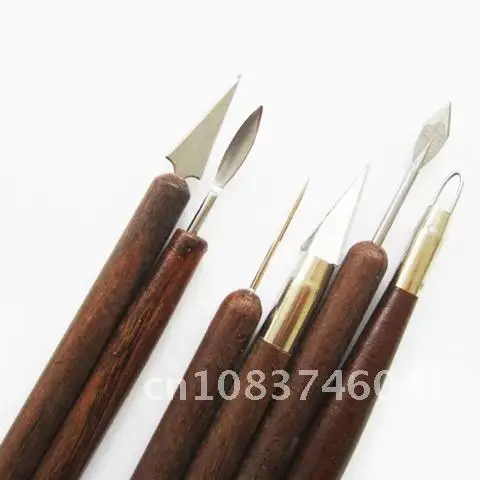 

Pottery Ceramics Tools Set 6 PCS Wax Carving Sculpt Tool Polymer Clay Modeling Tools Carving Tools