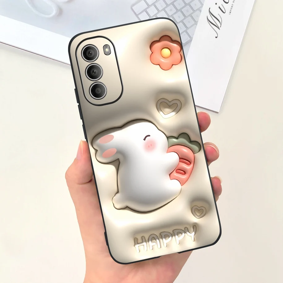 Cute Rabbit Flower Shockproof Phone Case Cover - Enhanced Protection and Style