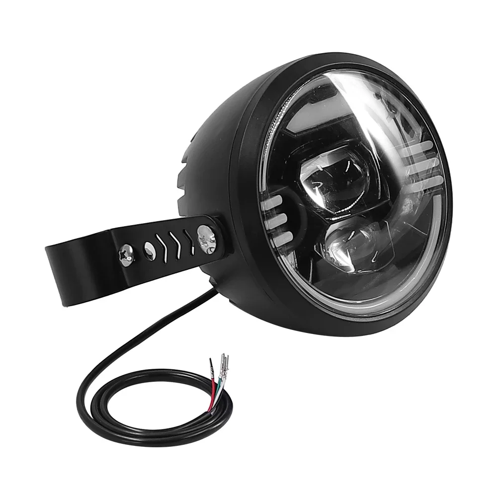 48V LED-Frontlicht, wasserdichte Taschenlampe für Elektroroller, Scheinwerfer, Abblendlicht, Fernlicht, Zubehör – Detail 13
