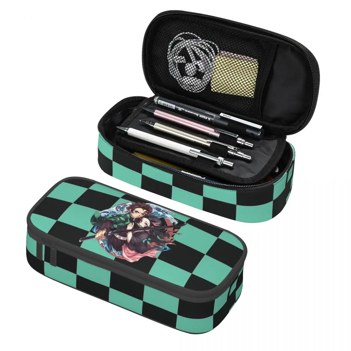 Anime Demons Slayers Manga Pencil Case Boys Gilrs Large Capacity Tanjiro Kamado Nezuko Pencil Box School Accessories