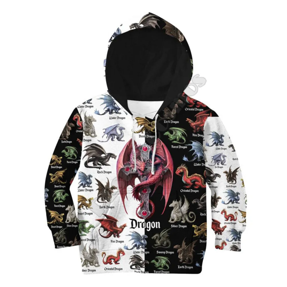 

Love Dragon Hoodies T-shirt 3D All Over Printed Kids Sweatshirt Jacket T Shirts Boy Girl Funny Cosplay Costumes 14