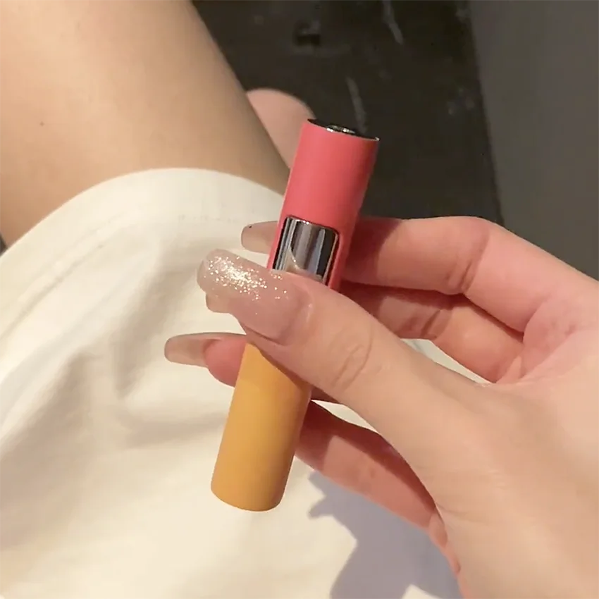 Windproof Cute Women'S Lighter Pink Flame Windproof Torch Lighter Butane Inflatable Electronic Igniter Smoking Gadget