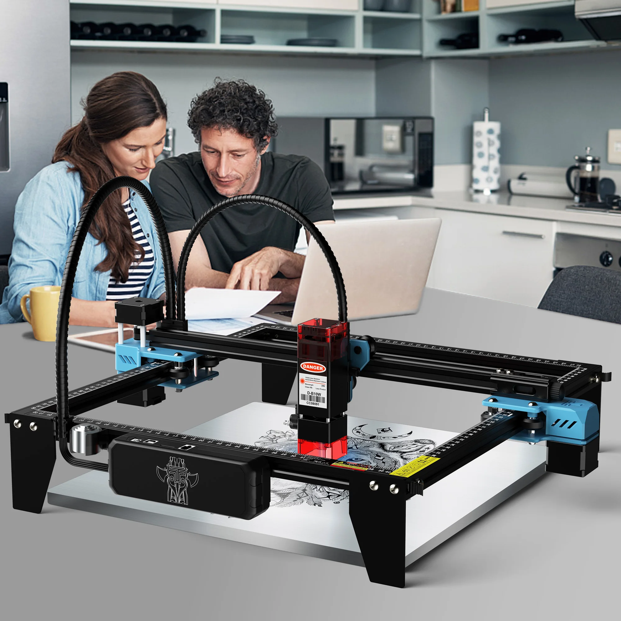 Twotrees TTS-10 pro 80w gravador a laser adicionar tela de toque