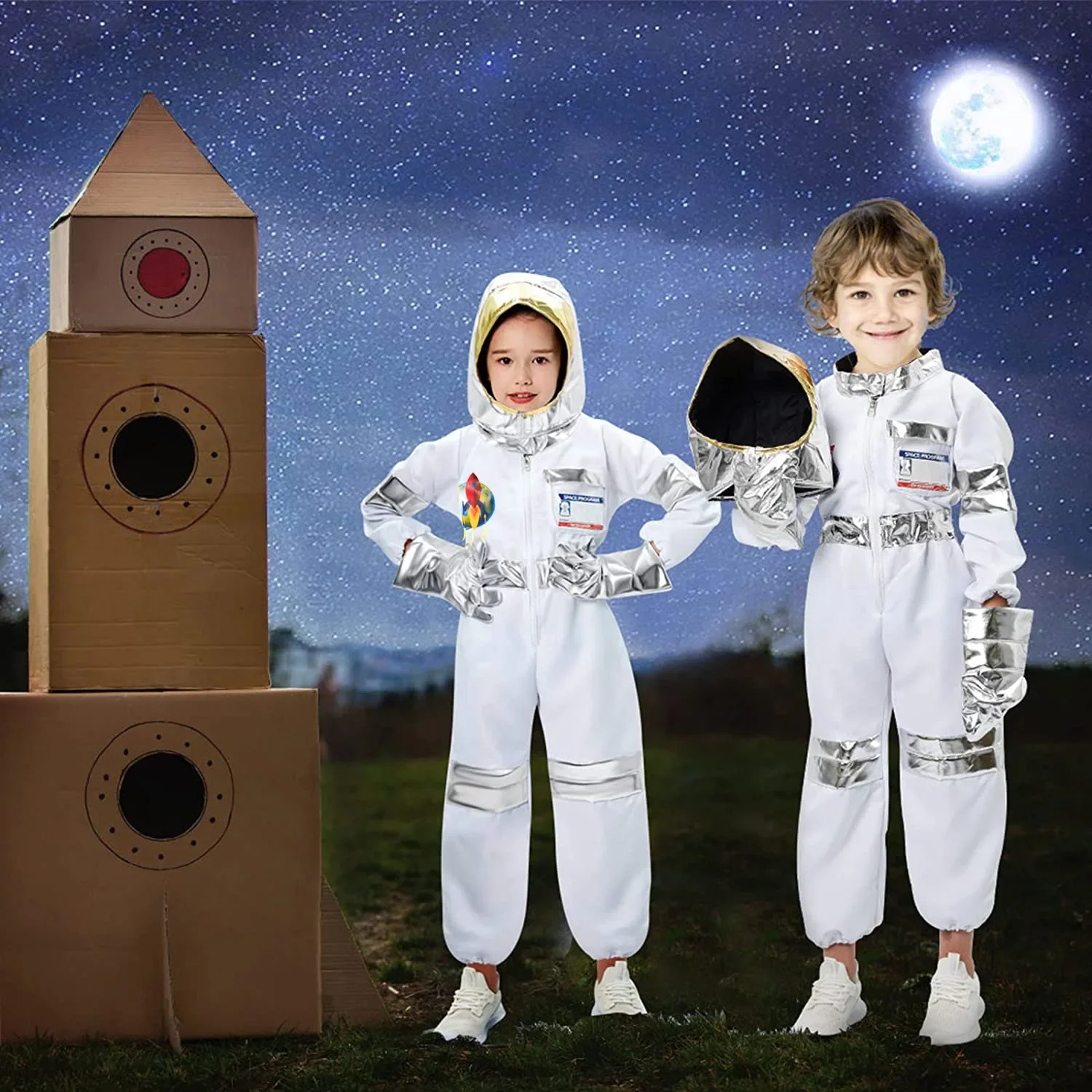 Costume Carnevale Bambino Maschera Da Astronauta Tuta Spaziale