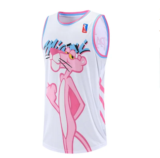Pink Panther 3# Basketball Jersey Training Sports Tank Tops Quick Dry Movie  Shirt Embroidery - AliExpress