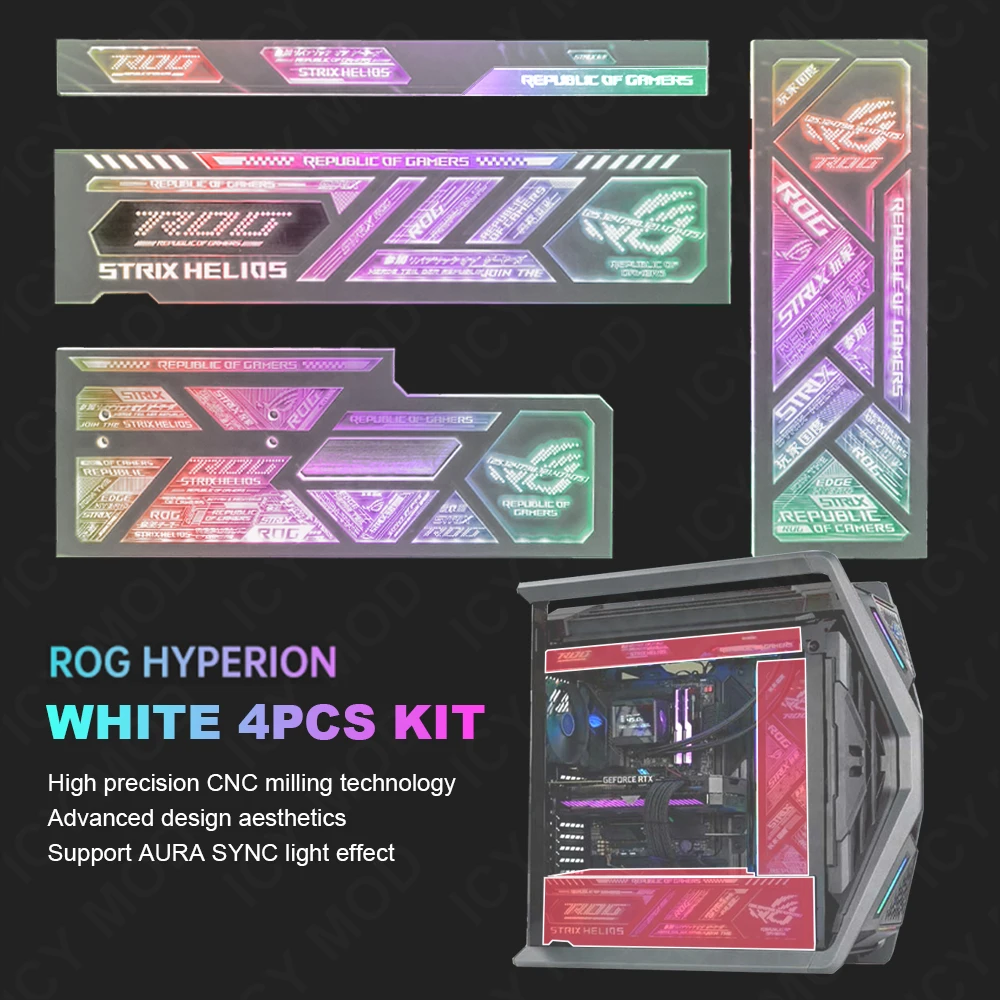 Rog-argb Iluminação Painéis Asus pc Case Sudário Camurça Jogadores Personalizados Kit Refit Laser Mod Argb Gr701 Chassis 5v Pcs - Imagem 6