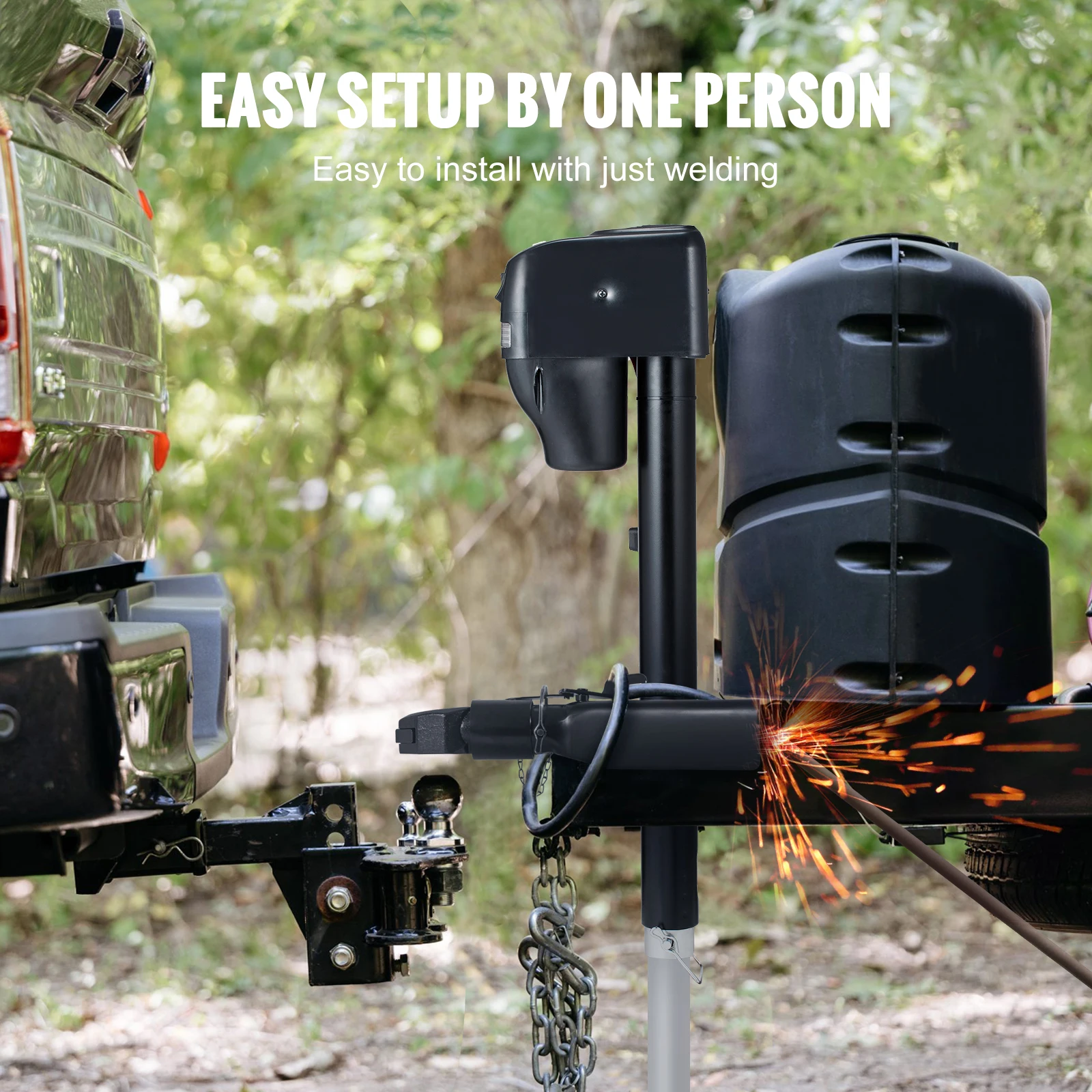 VEVOR 7000 lbs A-Frame Trailer Coupler Fits 2-Inch Hitch Ball Size Channel RV Parts Camper Accessories Caravan Components