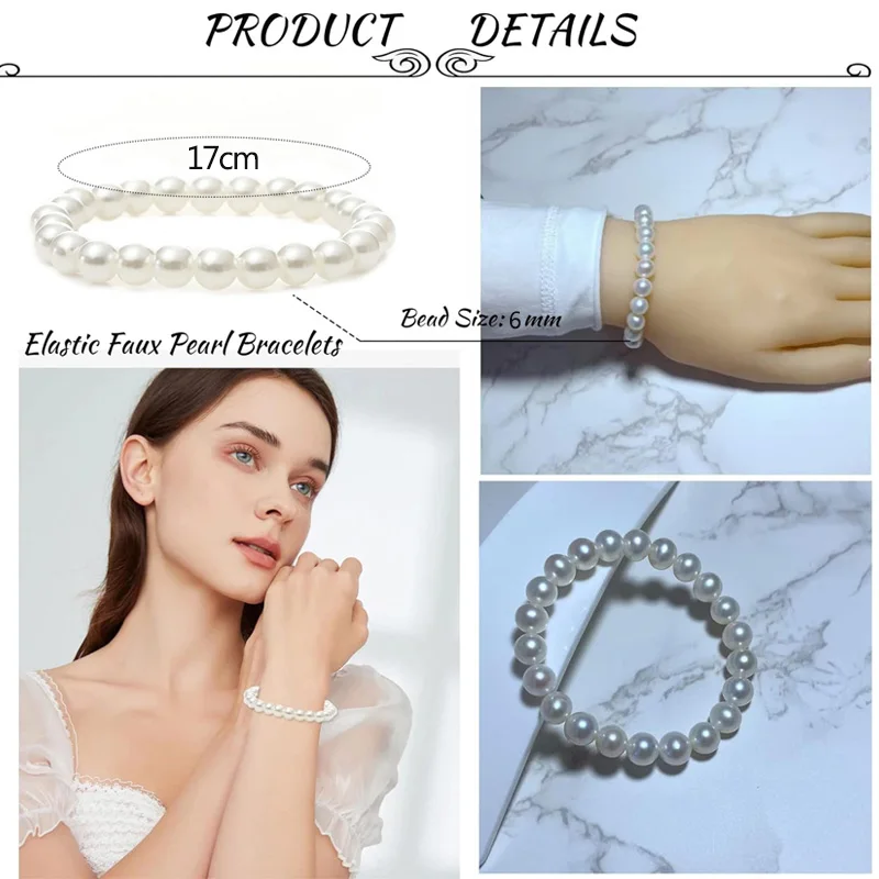 Bangle Bracelet Beaded Bracelet French Retro Pearl Bracelet For Women