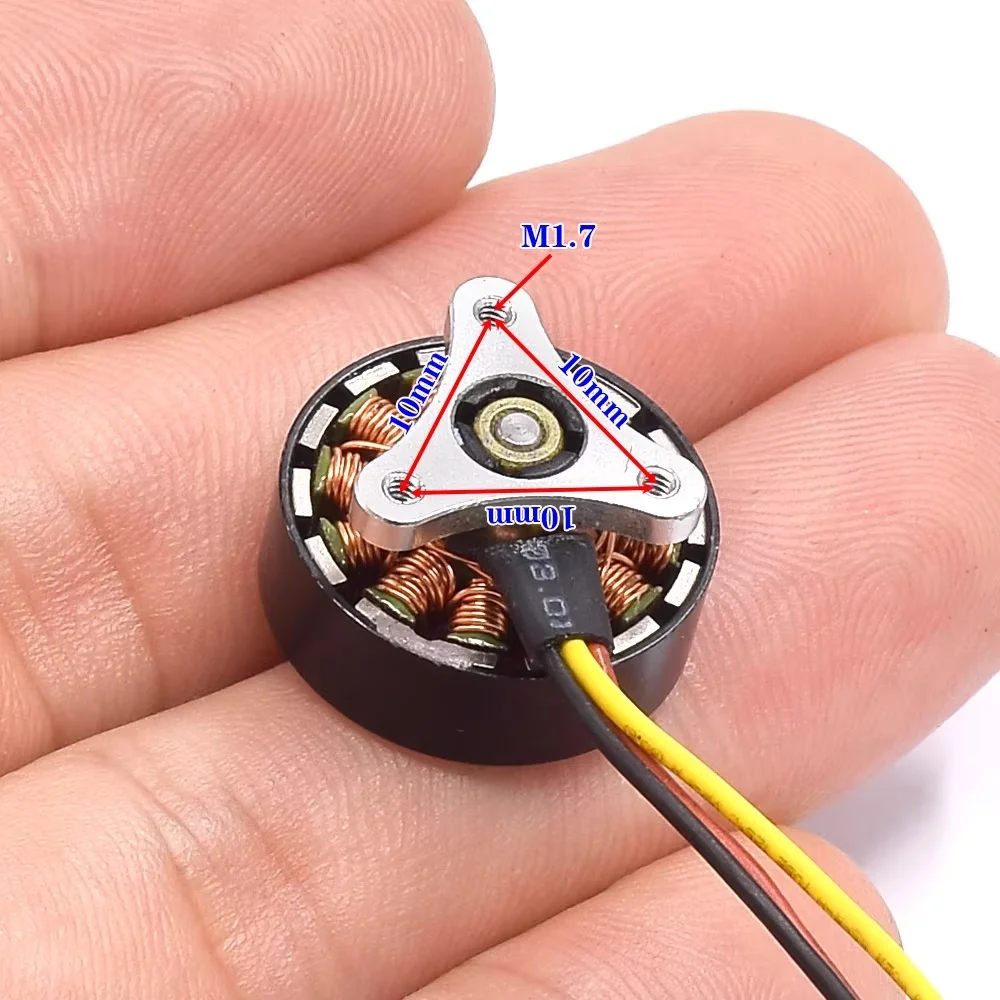 Micro moteur sans balais 18mm 3100KV 2S pour drone FPV RC