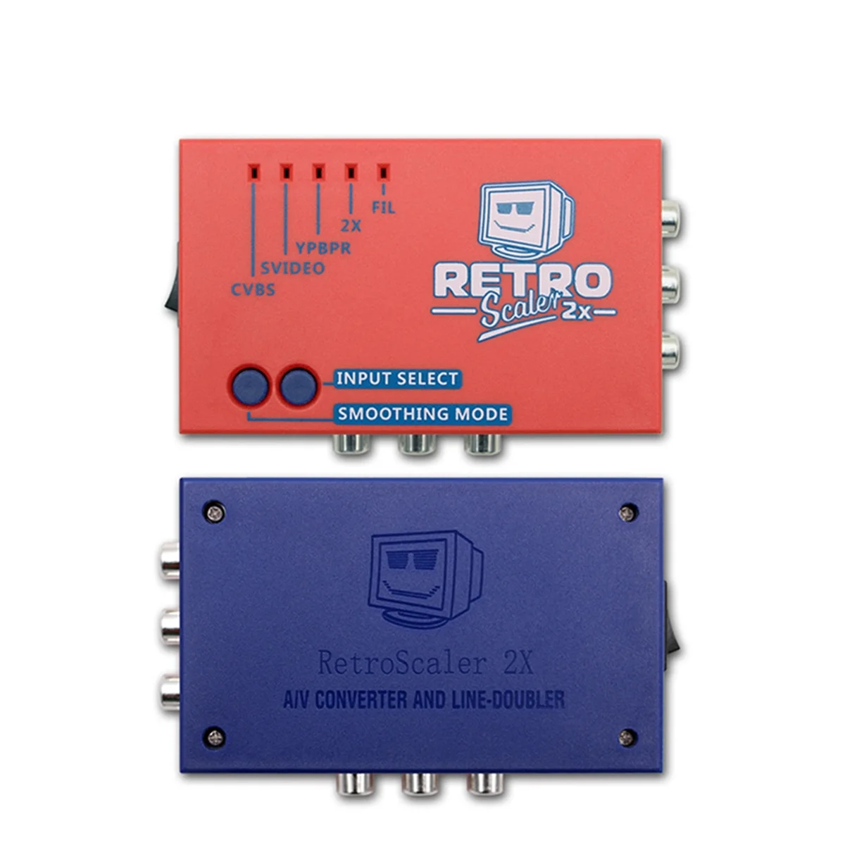 For RetroScaler2x AV to HD Converter Line-Doubler for Retro Game Consoles PS2 N64 NES Dreamcast Saturn MD1 MD2,Red NND