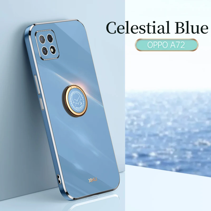 Luxurious Silicone Phone Case with Plating Ring Holder and Stand