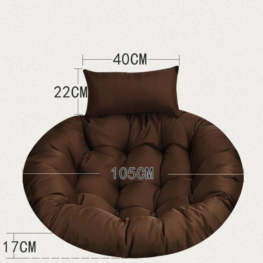 Thick 105cm Egg Chair Cushion Round Swing Pad 6