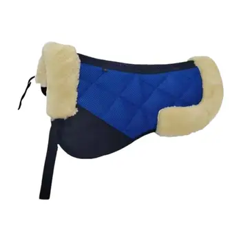 Horse Saddle Pad Comfortable Non Slip Quilted Thick Equestrian Equipment Practical Contoured Equestrian Supply Half Pad Cushion 1