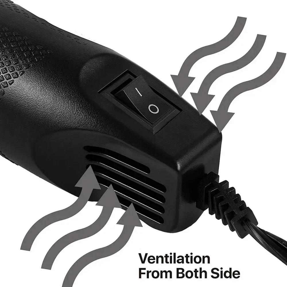 300W Hot Air Gun 110V US Plug with Heat Shrink Tubing Kit 2:1 Shrinkable Wire Connect Cover Cable Repair Protection Heat Gun 3