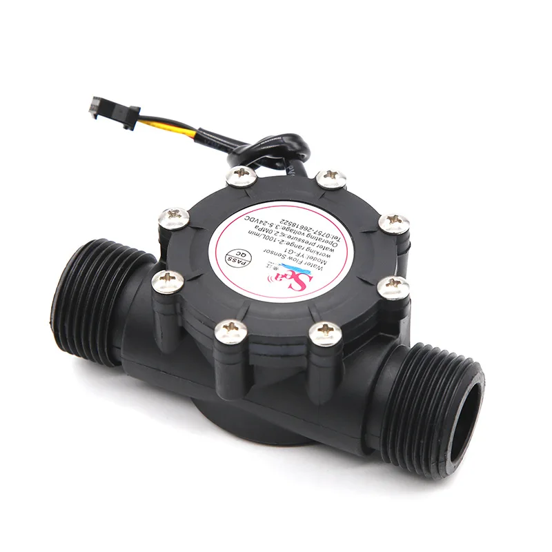YF-G1 DN25 DC 3.5-24V OD1.3 Inch G1 Water Flow Hall Sensor Flowmeter Liquid Flow Water Pump Controller 2MPa 100L/min