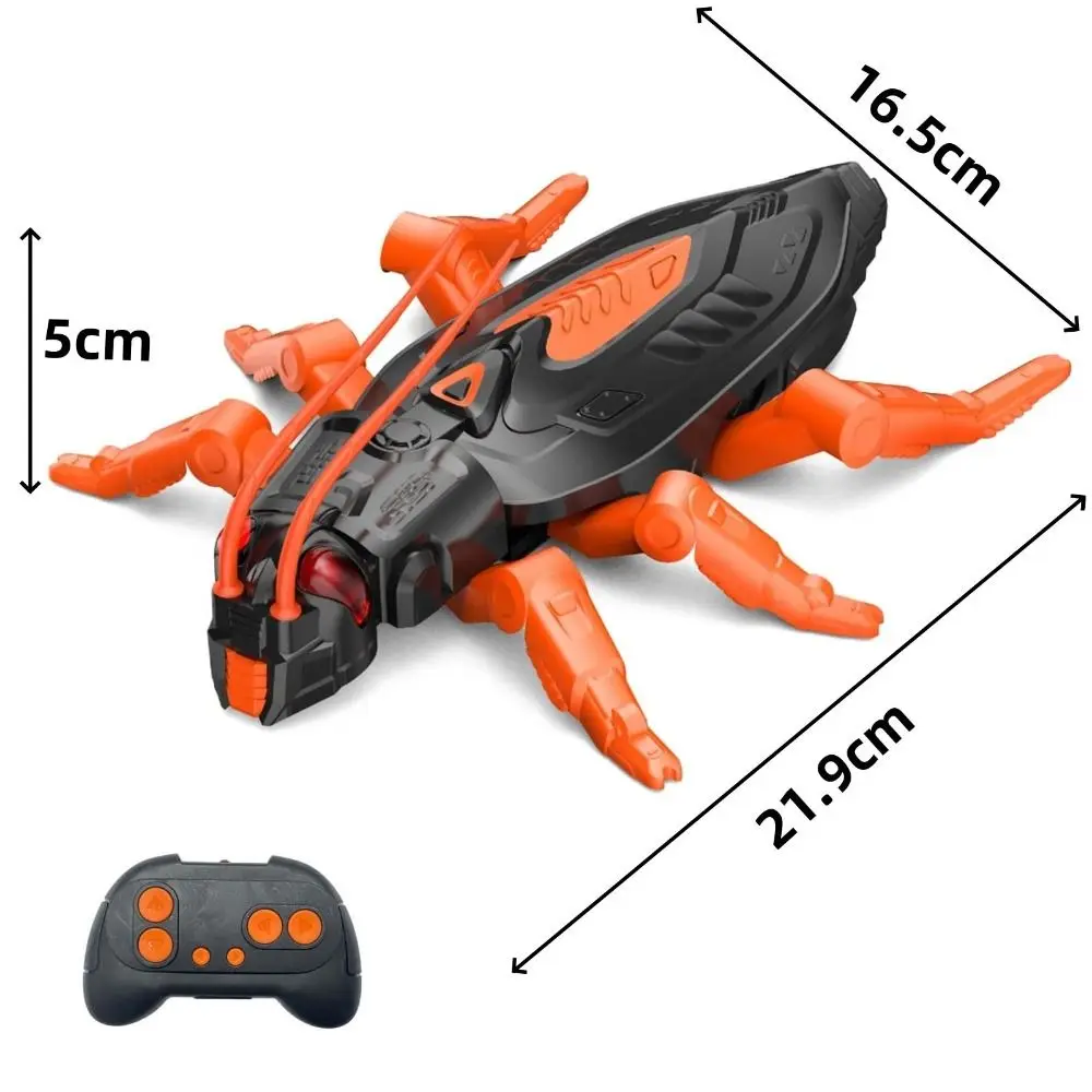 New Rechargeable Wall Climbing RC Lizard Realistic Remote Control Climber Gecko Robot LED Eyes Cockroach Spider For