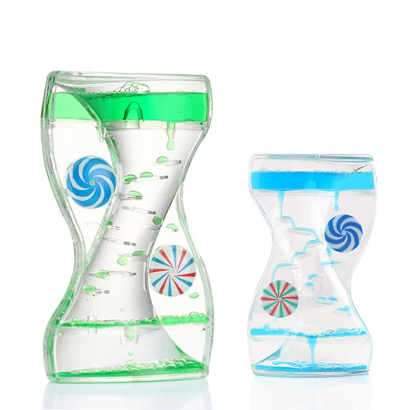

Wheel Windmill Liquid Motion Hourglass Sand Timer Relief Stress Toy Supplies for Children Living Room Decorations Accessories