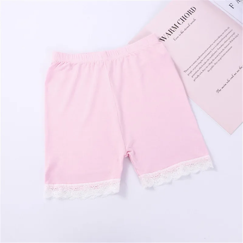 Girls Lace Safety Pants Children Summer Underwear Leggings Kids Solid Boxer Briefs 3-10Years Girls Cute Soft Thin Beach Shorts