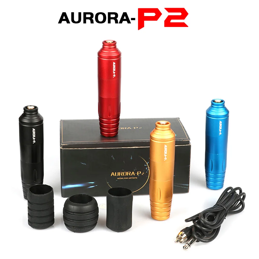 

AURORA-P2 Tattoo Pen With Handle RCA Connector Power Motor Permanent Makeup Tattoo Machine Gun For Body Artist 10000rpm 3.5mm