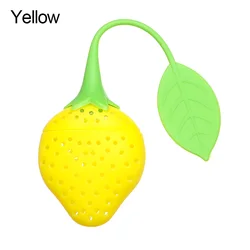 Stainless Steel Tea Infuser with Silicone Handle - Creative Strainer & Kitchen Accessory (Yellow)