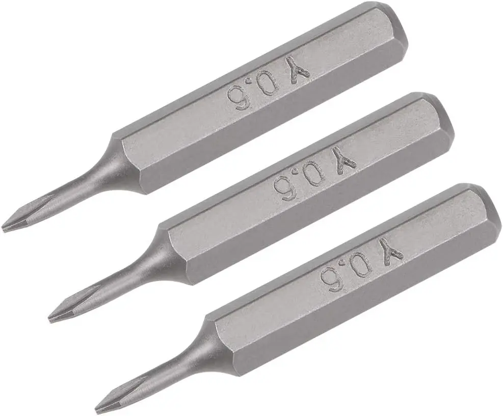 

Screwdriver Bits 3pcs 5/32 Inch Hex Shank Y0.6 Screwdriver Bit Set 28mm Length S2 Screw Driver Kit Tools