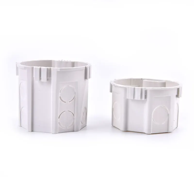 Wall mounting white box internal cassette for EU standard switch and socket round base wire box