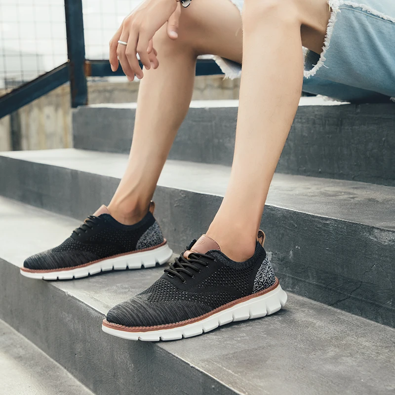 Men's Mesh Casual Shoes Summer Outdoor Sports Fitness Sneakers Fashion Lightweight Breathable Soft Soled Shoes Big Size men sneakers