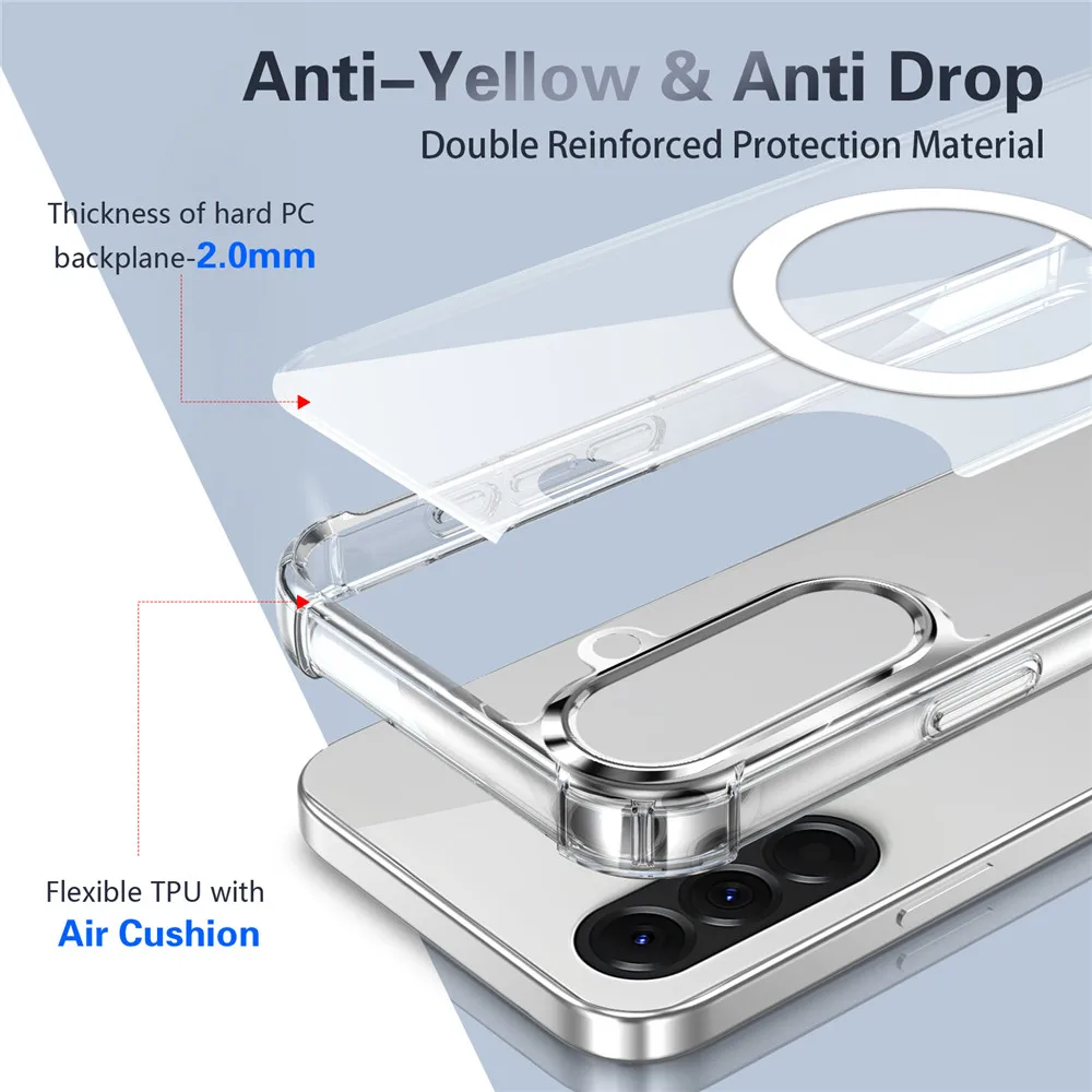 Magsafe Magnetic Four-Corner Anti-Fall Clear Phone Case