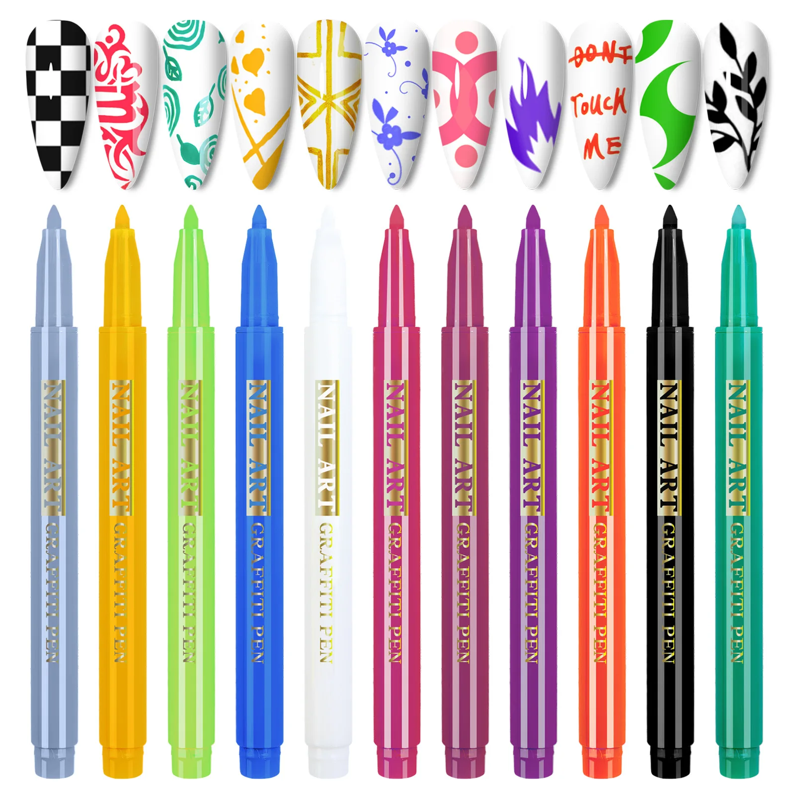 

Nail Art Drawing Graffiti Pen Waterproof Painting Liner Brush DIY 3D Abstract Lines Fine Details Flower Pattern Manicure Tools
