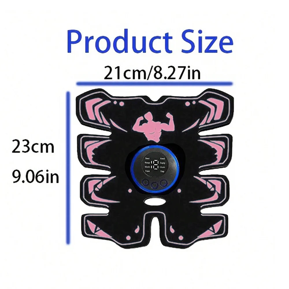 New Wireless Smart Ems Abdominal Muscle Trainer Arm Waist Abdomen 3-in-1 Fitness Device USB Rechargeable Electric Body Shaper