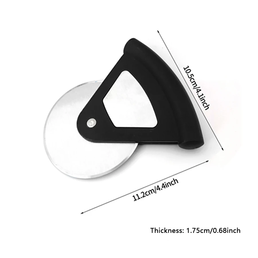 Stainless steel pizza cutter Creative circular arc handle pizza cutter Pizza cake cutter Multi-functional kitchen baking tool Kitchen
