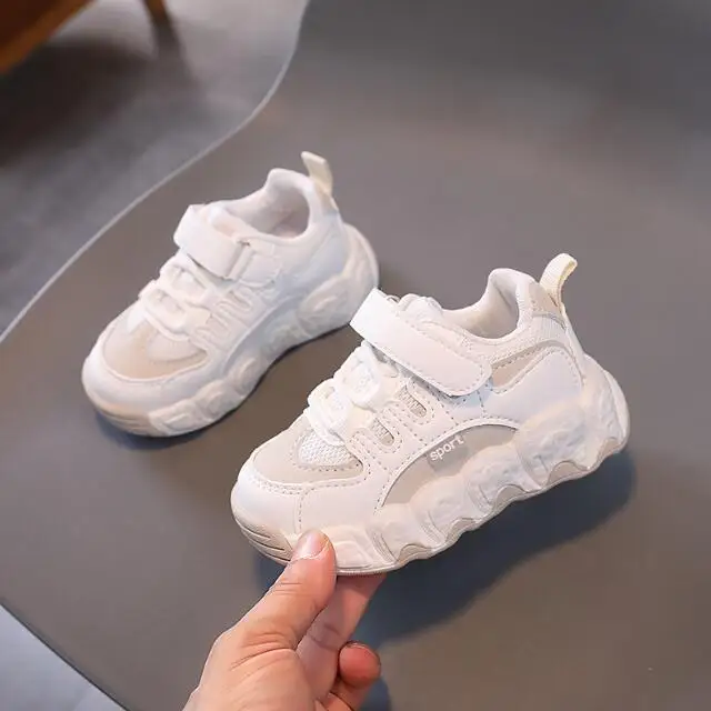 

Kids White Shoes Baby Breathable Shoes Children Toddler Footwear Patchwork Color Soft Bottom Boys Girls Casual Sport Shoes