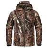 Men's Silent Soft Shell Camouflage Tactical Jacket Waterproof Warm Fleece Hunting Jackets Outdoor Hiking Fishing Hooded Coat 2