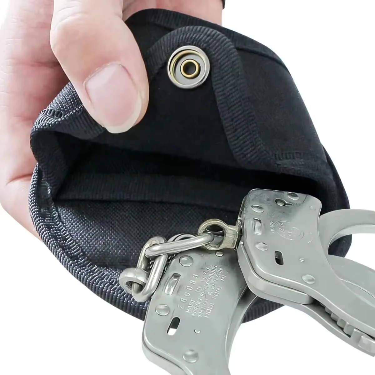 Tactical Handcuff Case Officer Waist Pockets Security Accessories Bag fits 2inch Duty Belt Open Top Quick Pull tactical pouch