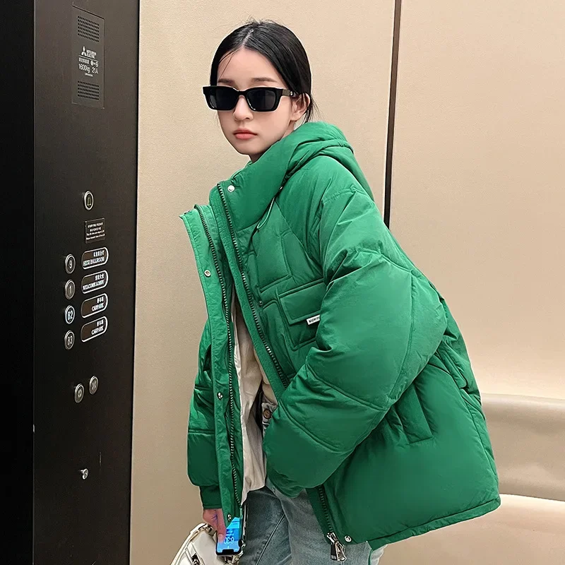 

Winter Women's Cold Coat Parkas Super Hot Coats Hooded Padded Jacket Jacket Loose Korean Fashion Cheap Wholesale Women Clothing